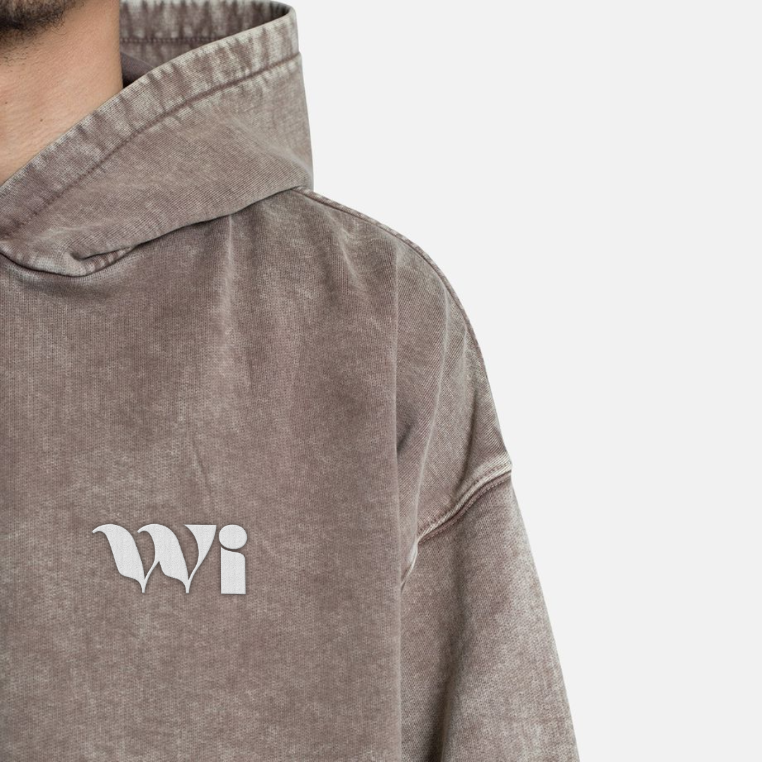 Weirdo Icon Embroidery - Unisex Acid Washed Hoodie