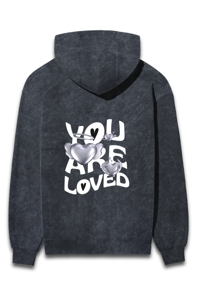 Unisex Acid Wash Hooded Sweatshirt